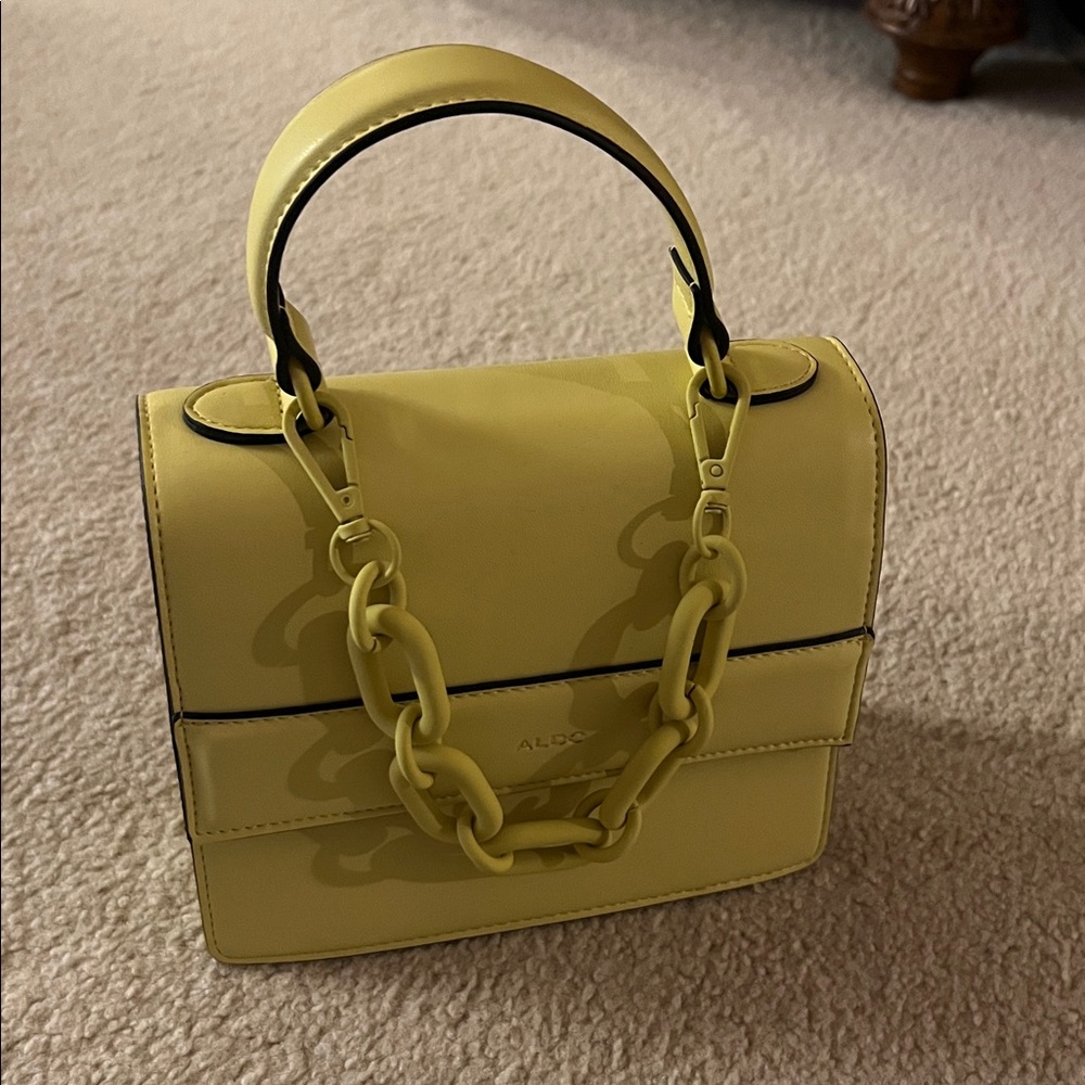 Aldo Cool Lemon Yellow Mini Purse NWOT
